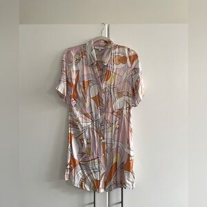 Pink and Orange Shift Dress